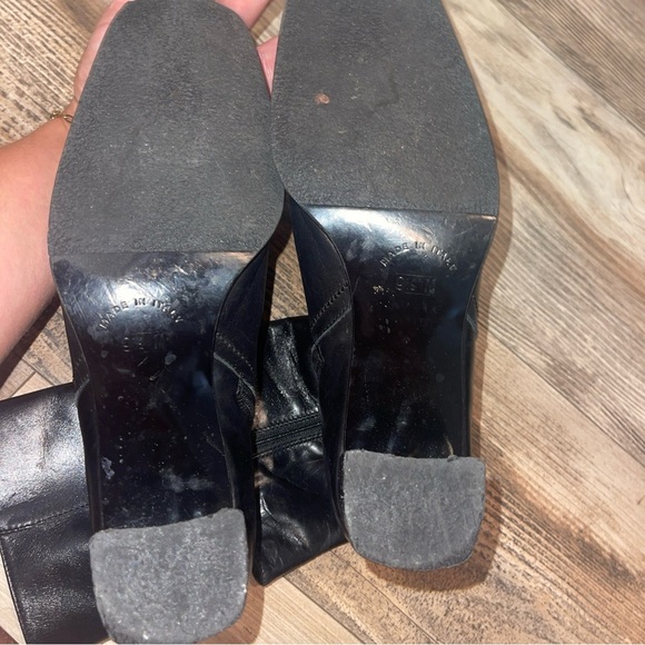 Vintage Women's Eddie Bauer Leather Boots Square Size 9.5 020 1208 Made In Italy - Picture 7 of 8